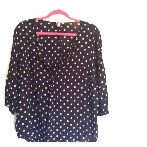 jcpenney polka dot blouse
